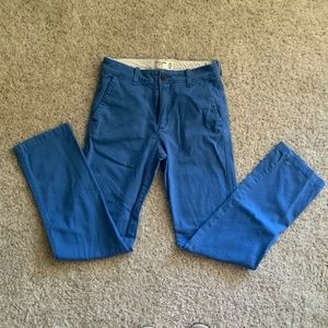 Abercrombie Blue Khakis Size 15/16 Slim